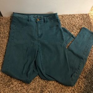 American Eagle Outfitters Jeans - American Eagle Green High Rise Jeggings American Eagle Outfitters Jeans - American Eagle Green High Rise Jeggings